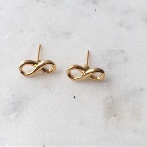 GOLD INFINITY STUDS